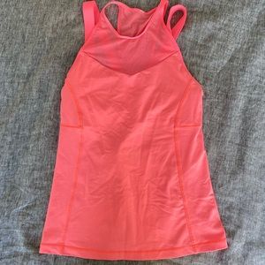 COPY - Lululemon workout tank with built-in bra - coral pink - size 6